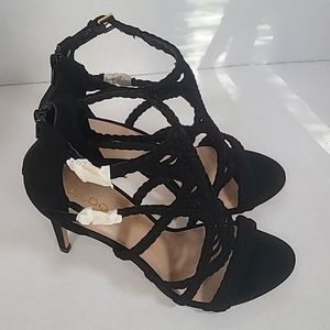 Aldo Black Open Toe Stiletto Sandals